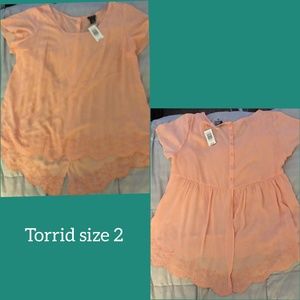 Peach blouse